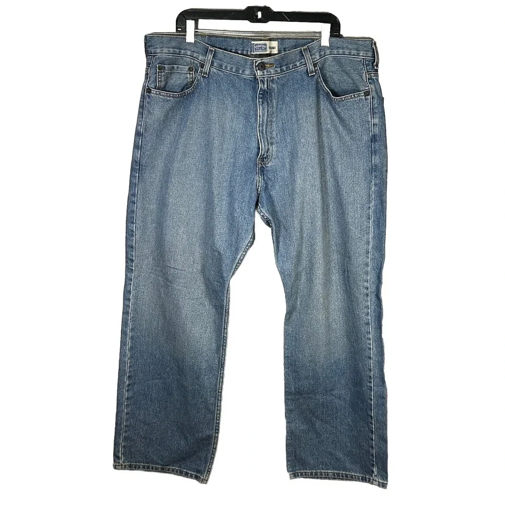 Levi‎ Strauss Signature Blue Jeans Mens Size 40x30 Straight Fit Work Wear